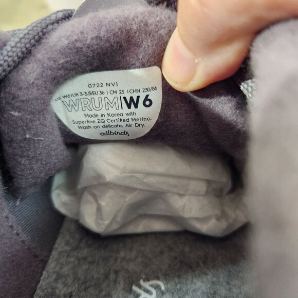 Allbirds Wool Runner-up Mizzle Medium Grey Light Grey New In Box Women's Size 6 - Picture 10 of 15
